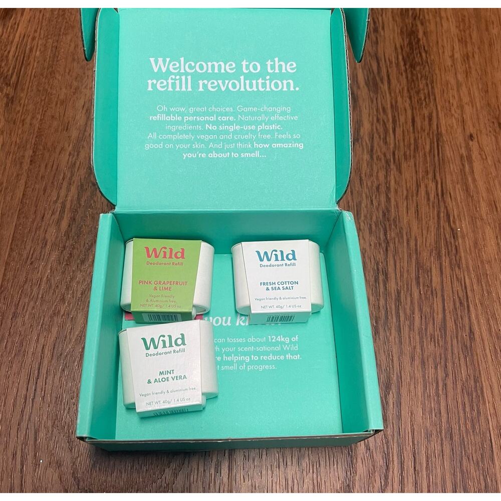 Wild 3 pack of Deodorant refills Assorted sent -Brand New